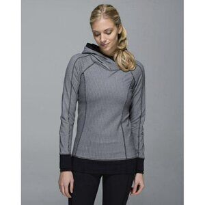 Lululemon Think Fast Hoodie Heathered Herringbone Size 4 EUC